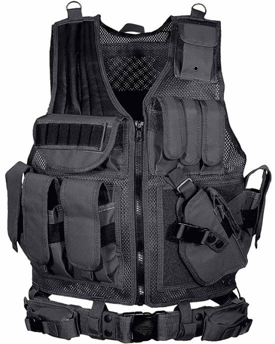 Deluxe Black Tactical Vest
