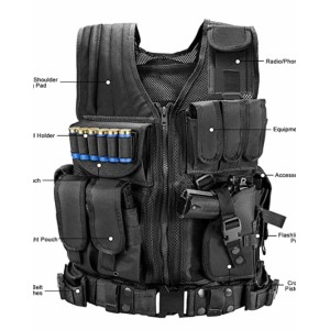 Deluxe Black Tactical Vest