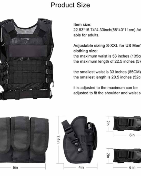 Deluxe Black Tactical Vest