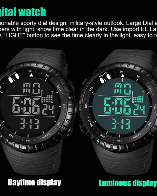 Military Tactical Style LED Digital Sports Watch