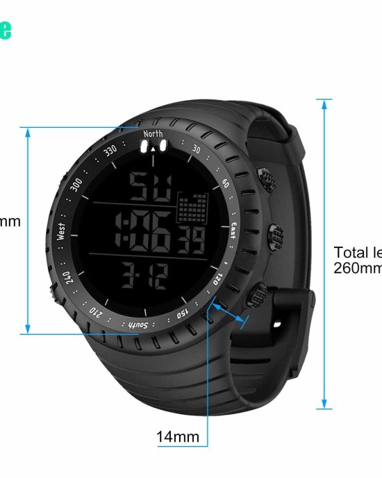 Military Tactical Style LED Digital Sports Watch
