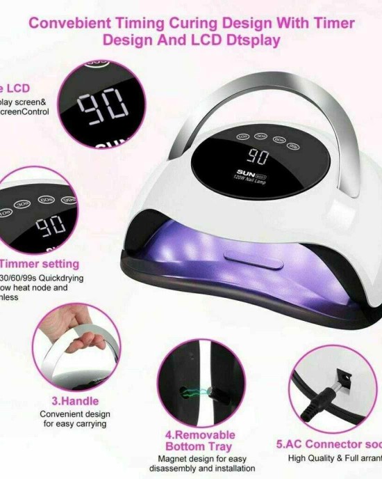 Professional LED UV Nail Dryer Lamp - 120w