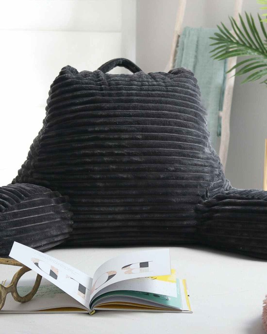 Plush Backrest Reading Pillow With Arms