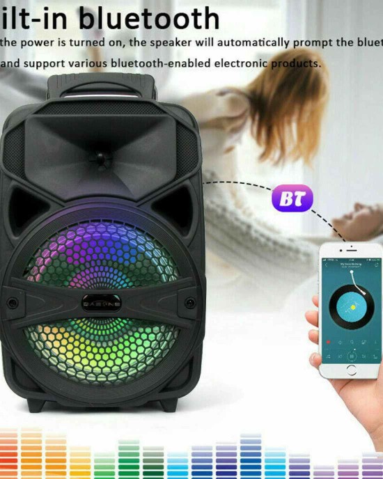 Portable Wireless Bluetooth Speaker with 8