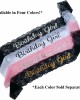 Birthday Girl Lace Sash - Great for Sweet 16, 18th, 21st, 30th, 40th Birthday Parties