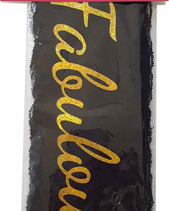 60 & Fabulous Lace Sash - 60th Birthday Sash