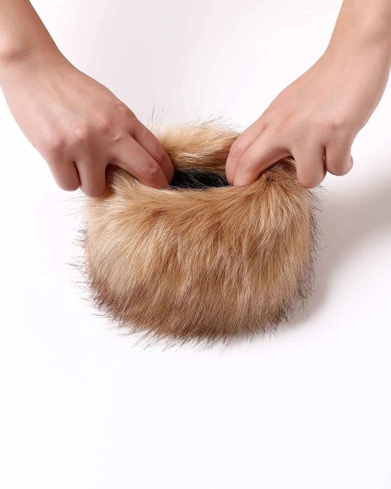 Faux Fur Wrist Cuffs- Winter Furry Bands Fox Fur Wrist Warmer,Arm Warmer, Leg Warmer, One Pair