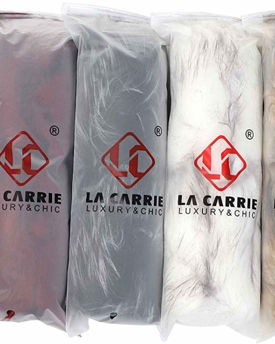 La Carrie Women's Snakeskin Print Faux Fur Wrist Cuffs,Winter Fox Furry Bands Arm Warmer