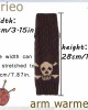 Urieo Winter Arms Warmers Acrylic Skull Knit Warm Thumb Hole Gloves Mittens for Women