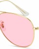 Classic Aviator Style Metal Frame Sunglasses