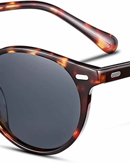 CANYEUX Vintage Round Polarized Sunglasses for Women and Men, 100% UV Protection