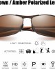 ZHILE Rectangular Polarized Sunglasses Al-Mg Alloy Temple Spring Hinge UV400