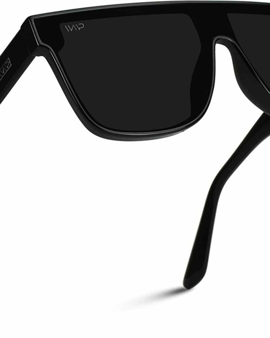 WMP Eyewear - Flat Full Mirrored Lens Square Trendy Oversized Sunglasses