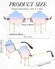 6 Pairs Rimless Cute Sunglasses Tassel Cloud Glasses Funky 90s Sunglasses Cool Disco Sunglasses Eyewear for Women Men