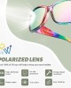 LVIOE Polarized Rhinestone Inspired Designer Sunglasses for Women Trendy Rectangle UV400 Shade LS907