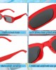 20 Pieces 90's Vintage Rectangle Sunglasses Small Rectangle Sunglasses for Women Retro Driving Glasses, 20 Styles