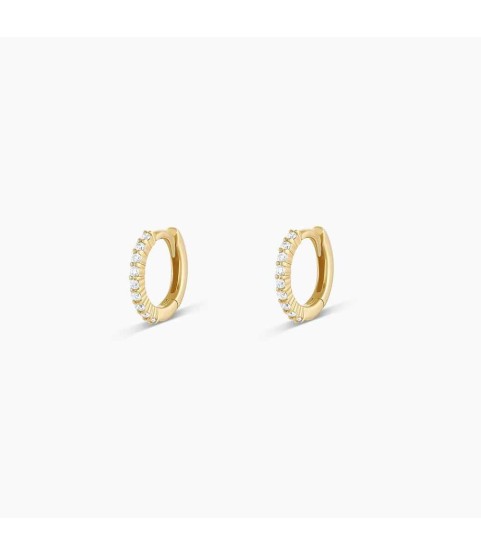 Diamond Pavé 9mm Huggies