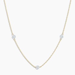 Floating Diamond Stationary Trio Necklace