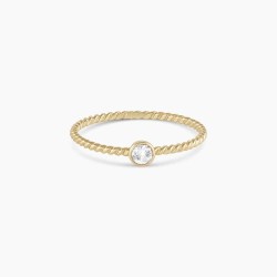White Sapphire Crew Ring