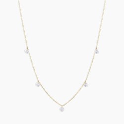 Floating Diamond Flutter Necklace