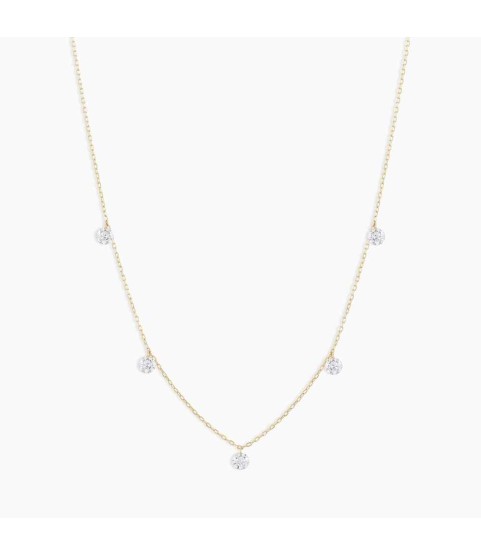 Floating Diamond Flutter Necklace