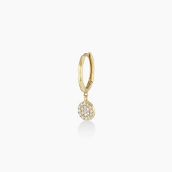 Diamond Pavé Charm Huggie