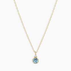 Blue Topaz Birthstone Necklace