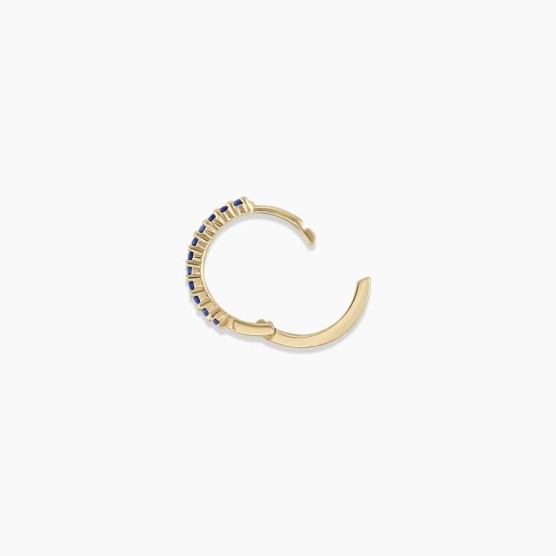 Blue Sapphire Pavé 11 mm Huggie